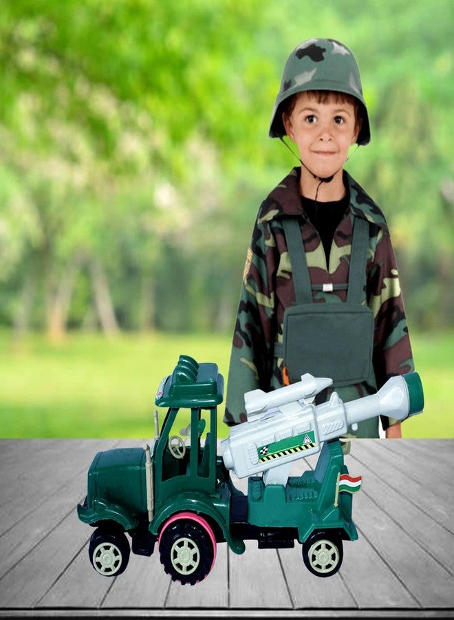 BOXO Military Truck Toy Friction Power Army Truck Toy Kids Boys & Girls Pack of 1 - Image 3